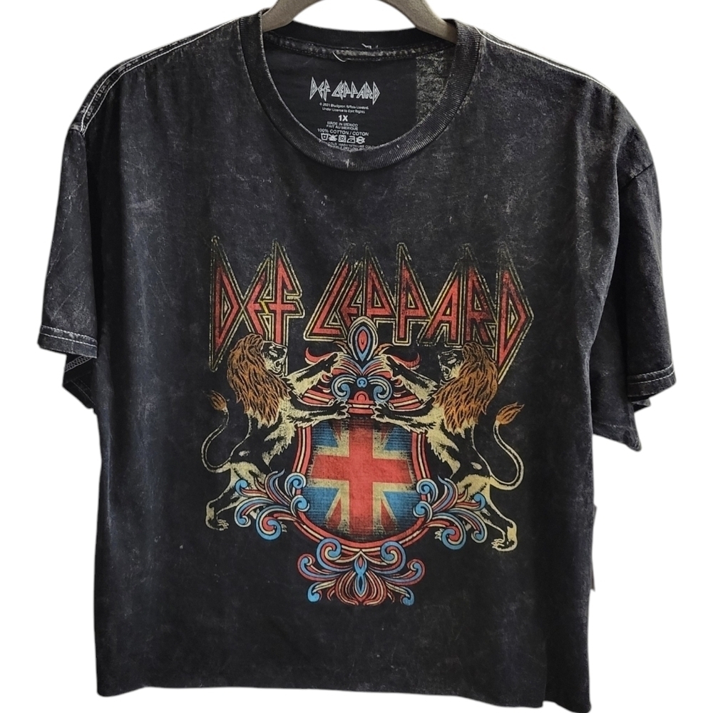 NWT | Forever 21 | Def Leppard Cropped Band Tee | Size 1X